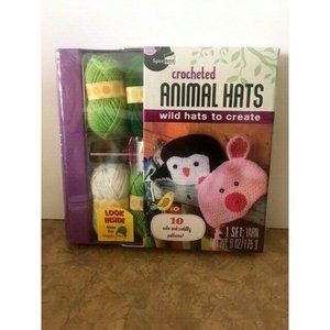 Crocheted Animal Hats Wild Hats to Create  10 Patterns NIB